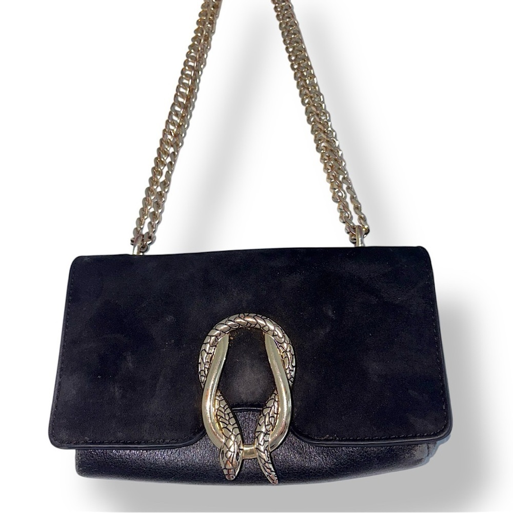 Black Gold Snake Chain Handbag